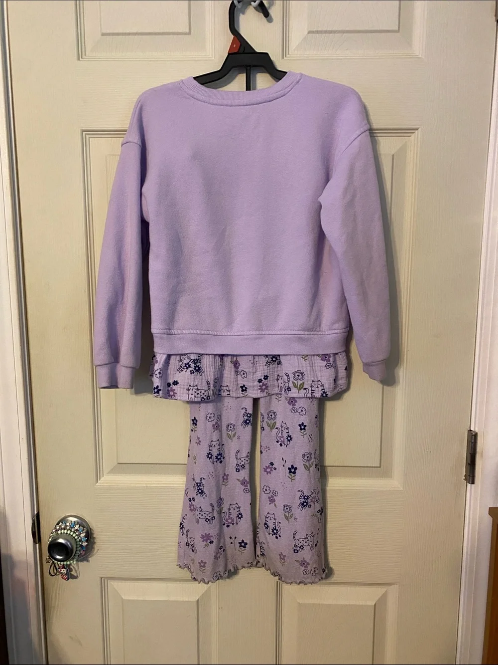 wonder nation Lilac Cat & Floral Girls outfit